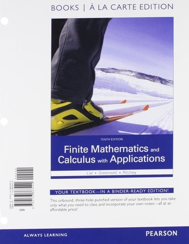 Finite Mathematics and Calculus with Applications Books a la Carte Plus Mymathlab Package