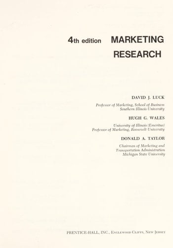 Marketing research
