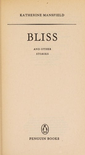 Modern Classics Bliss And Other Stories