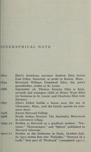 T. S. Eliot (Penguin modern masters)