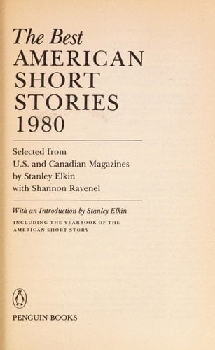 The Best American Short Stories 1980
