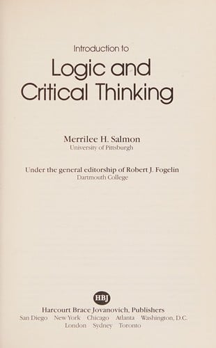 Salmon Intro to Logic & Crit Thinking