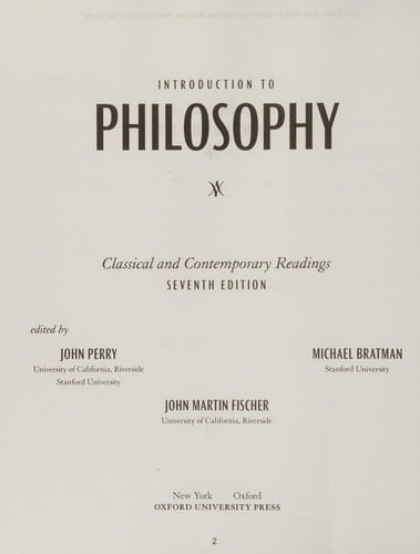 Introduction to Philosophy 7th Edition