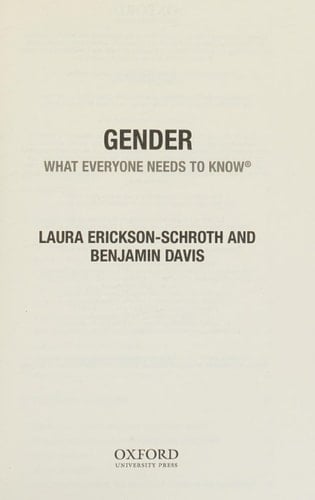 Gender: What Everyone Needs to Know (R) (What Everyone Needs to Know (R))