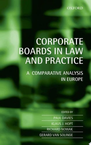 Corporate Boards In Law And Practice