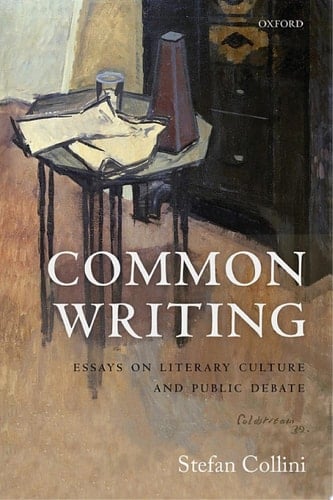 Common Writing: Essays on Literary Culture and Public Debate