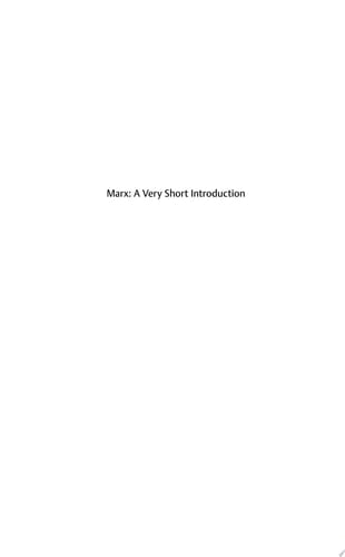 Marx: A Very Short Introduction