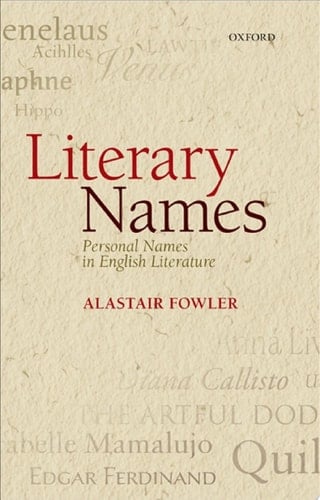 Literary Names: Personal Names in English Literature