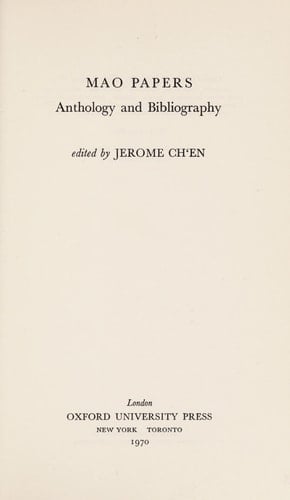 Mao papers,