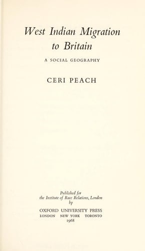 West Indian Migration to Britain