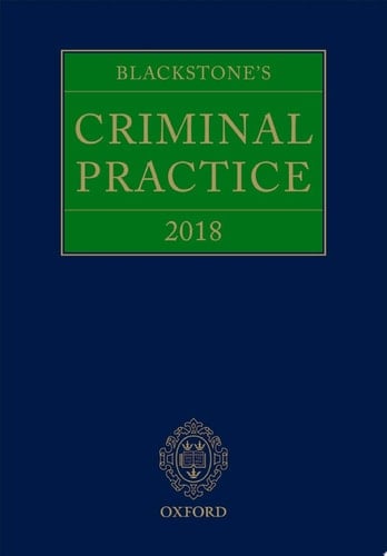 Blackstone's Criminal Practice 2018