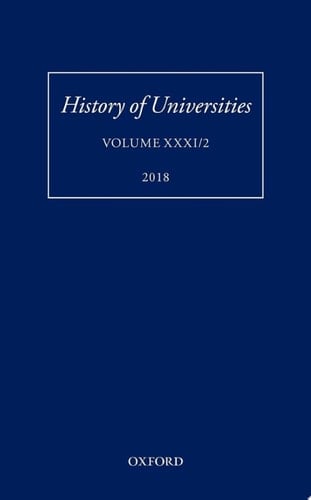 History of Universities: Volume XXXI / 2 (History of Universities Series)