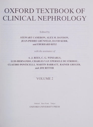 Oxford Textbook of Clinical Nephrology: Three Volume Set