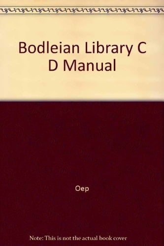 The Bodleian library: Pre-1920 catalogue of printed books on compact disc