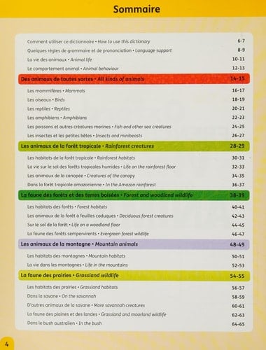 Oxford French-English Visual Dictionary of Animals