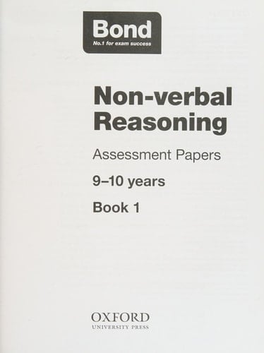 Bond 11+: Non Verbal Reasoning: Assessment Papers Book 1