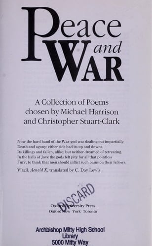 Peace and War: A Collection of Poems