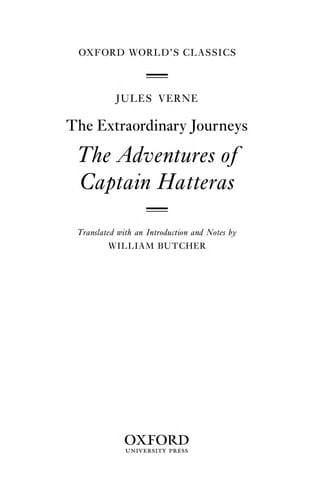 The Adventures of Captain Hatteras (Oxford World's Classics)