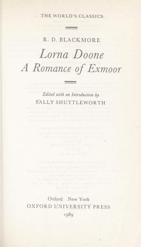 Lorna Doone (The World's Classics)