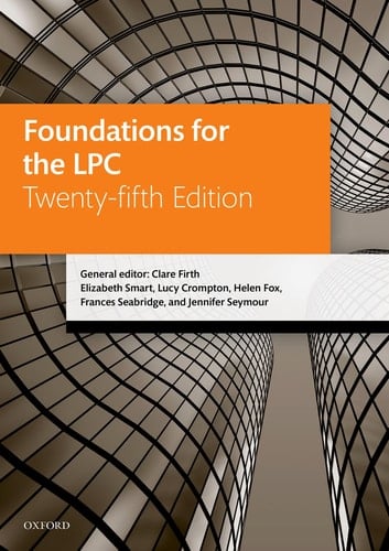Foundations for the LPC (Legal Practice Course Manuals)