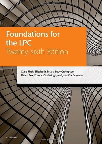 Foundations for the LPC (Legal Practice Course Manuals)