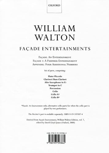 Façade Entertainments (William Walton Edition) (8 Parts)