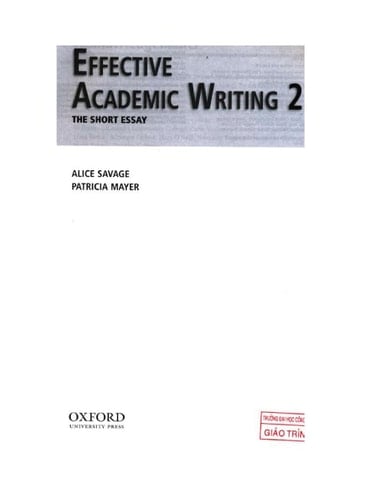 Effective Academic Writing