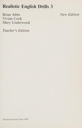 Realistic English: Drills Bk. 2