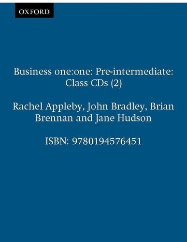 Business one:one Pre-intermediate Class Audio CDs: Comes with 2 CDs Class CDs (2) (Oxford Business English)