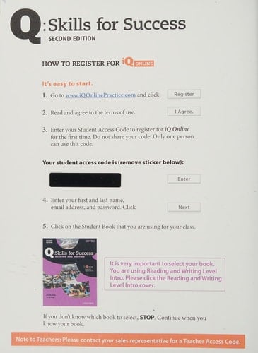 Q Skills for Success (2nd Edition). Reading & Writing Introductory. Split Student's Book Pack Part A