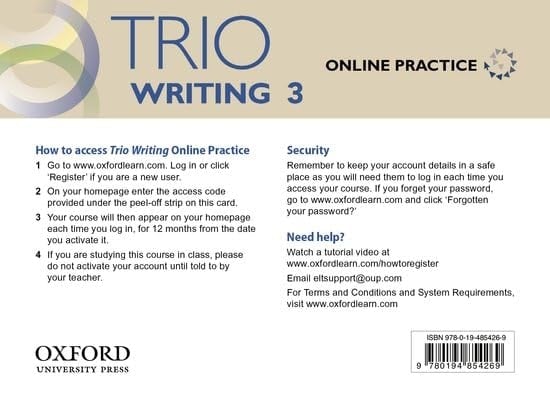 Trio Writing: Level 3: Online Practice Student Access Card: Building Better Writers...From The Beginning (Trio Writing)