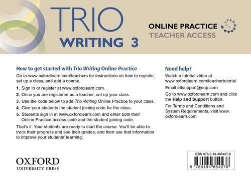 Trio Writing: Level 3: Online Practice Teacher Access Card: Building Better Writers...From The Beginning (Trio Writing)