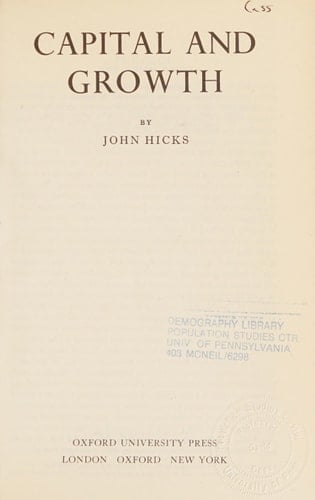 Capital and growth, (A Galaxy book, GB375)