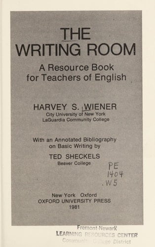 The Writing Room: A Resource Book for Teachers of English