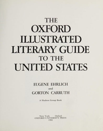 The Oxford Illustrated Literary Guide to the United States