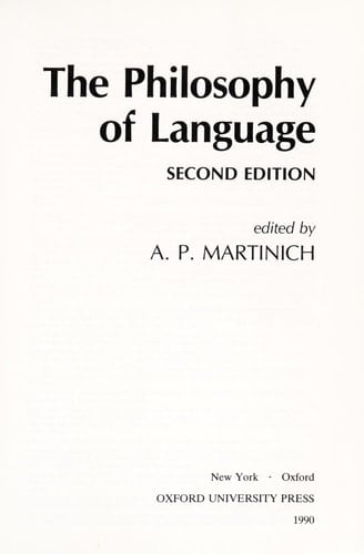 The Philosophy of Language