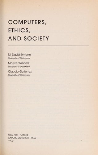 Computers, Ethics, and Society