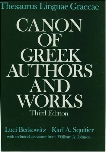 Thesaurus Linguae Graecae: Canon of Greek Authors and Works