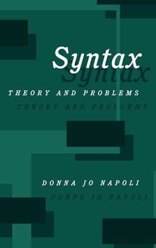 Syntax: Theory and Problems