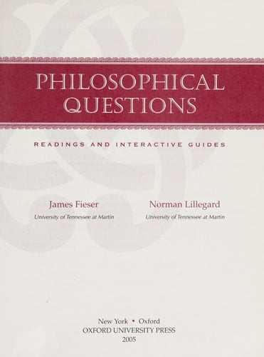 Philosophical Questions: Readings and Interactive Guides