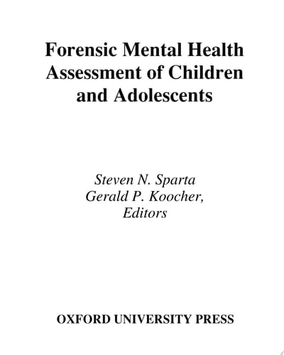 Forensic Mental Health Assessment of Children and Adolescents