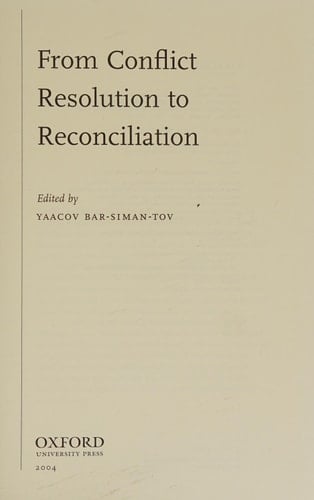 From Conflict Resolution to Reconciliation