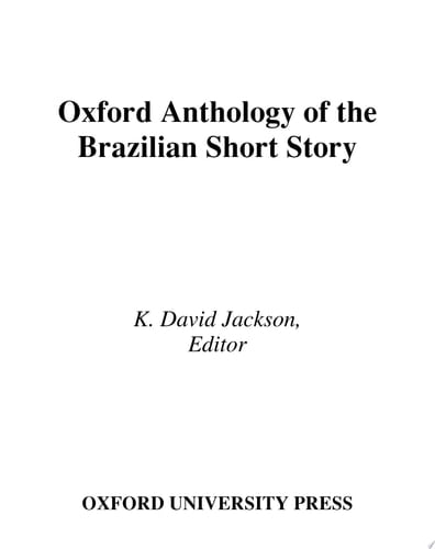Oxford Anthology of the Brazilian Short Story