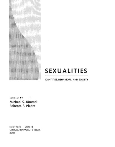 Sexualities: Identities, Behaviors, and Society
