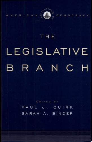 The Legislative Branch (Institutions of American Democracy)