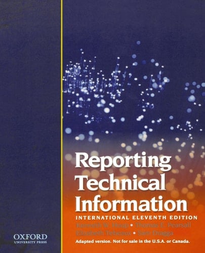 Reporting Technical Information, International 11th edition
