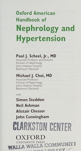 Oxford American Handbook of Nephrology and Hypertension (Oxford American Handbooks in Medicine)