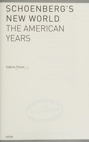 Schoenberg's New World: The American Years