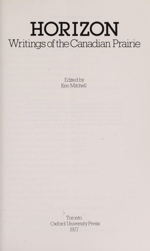 Horizon: Writings of the Canadian Prairie