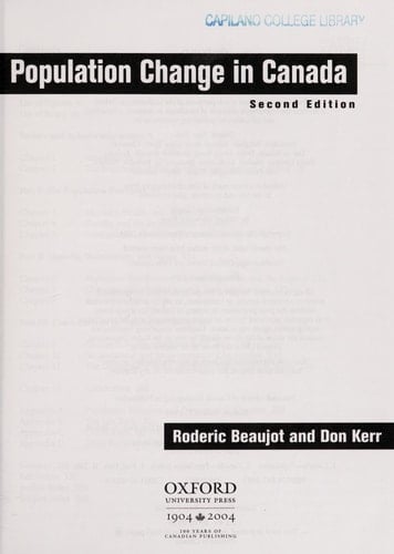 Population Change in Canada